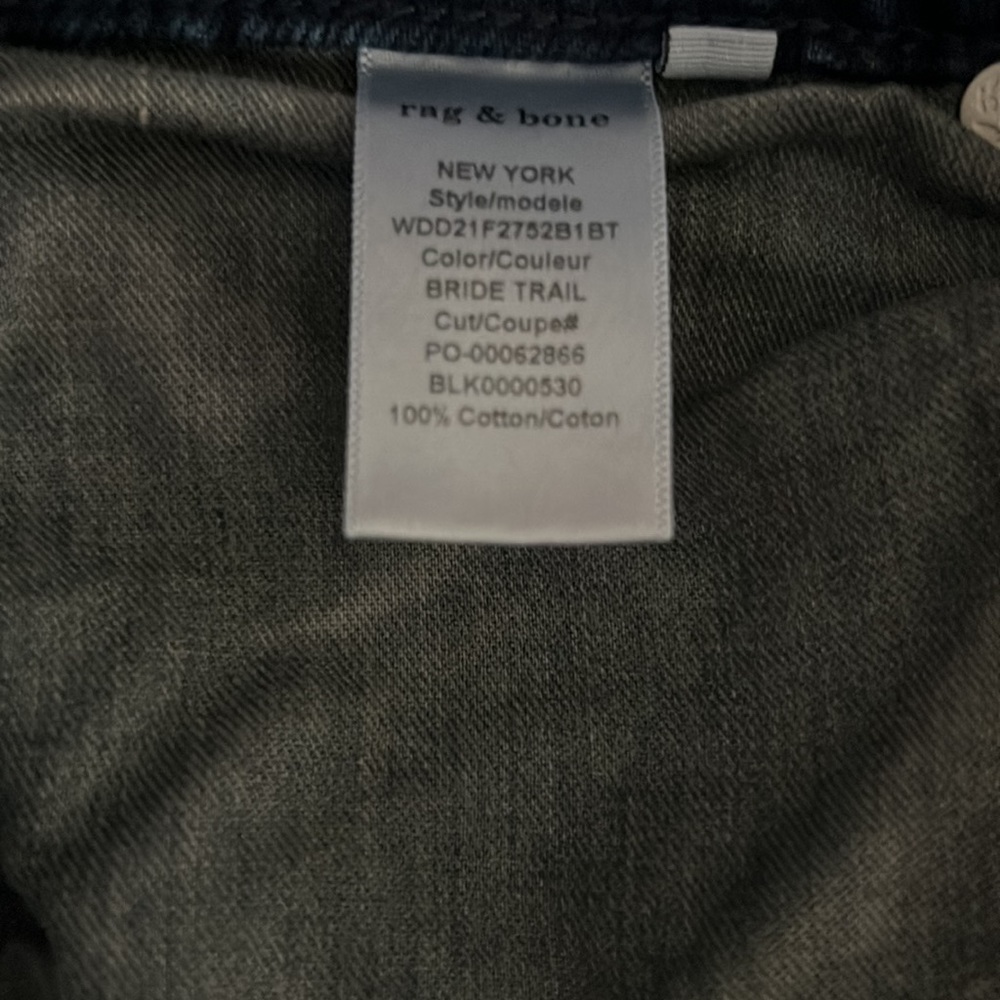 Rag & Bone Maya High Rise Ankle Wide Leg Bride Trail Blue Jeans Womens Size 28 - Picture 11 of 11